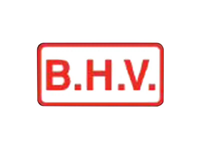 Helmembleem Ready Ply BHV 80x40 mm rood op wit