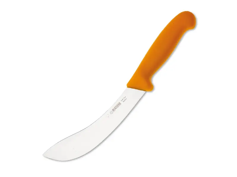 Giesser 2405-18 slagersmes gebogen lemmet 18 cm geel