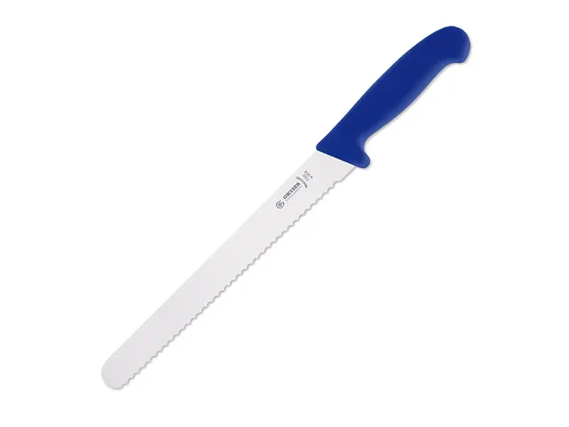 Giesser 7705 w 25 vleeswarenmes gekarteld lemmet 25 cm blauw