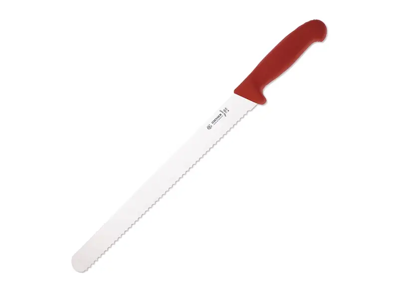 Giesser 7705 w 31 vleeswarenmes gekarteld lemmet 31 cm rood