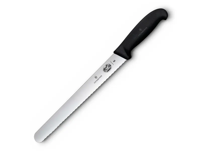 Victorinox Fibrox 5.4233.25 broodmes gekarteld lemmet 25 cm zwart