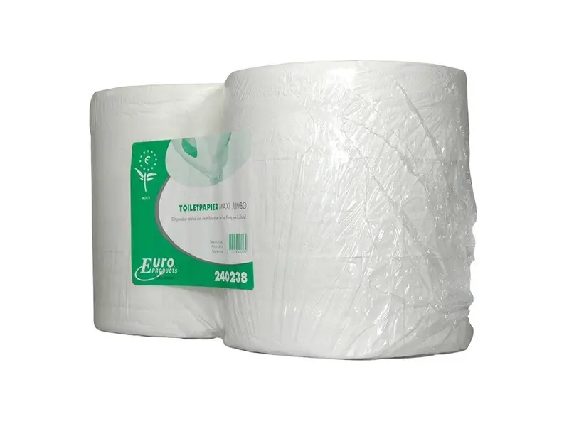 Euro Products toiletpapier Maxi Jumbo 2-laags recycled tissue 380 meter wit