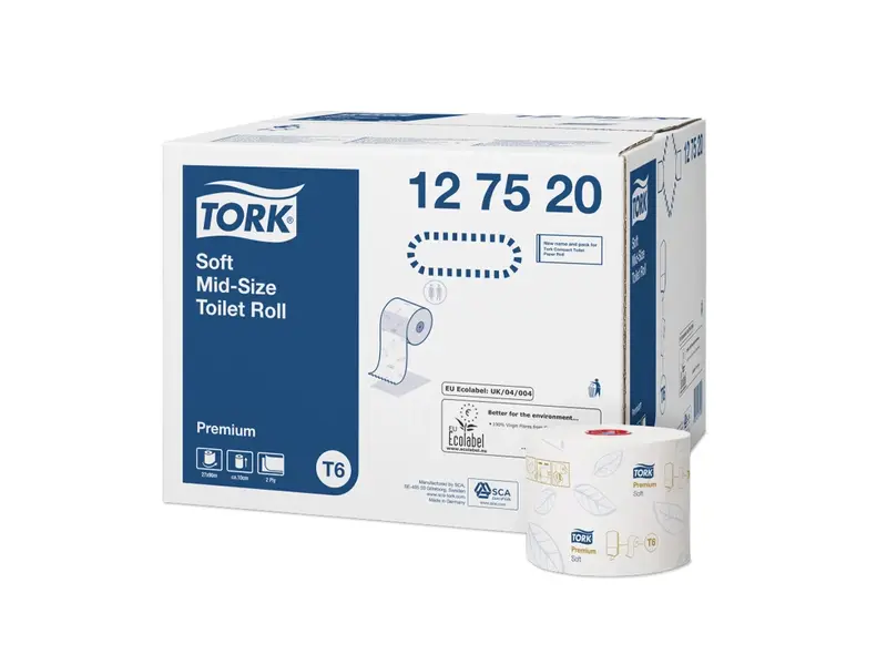 Tork toiletpapier zacht Mid-size 2-laags T6 Premium wit