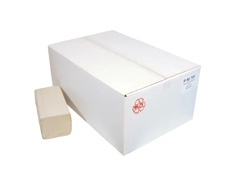 Euro Products handdoekpapier Z-vouw 1-laags recycled 230x250 mm wit