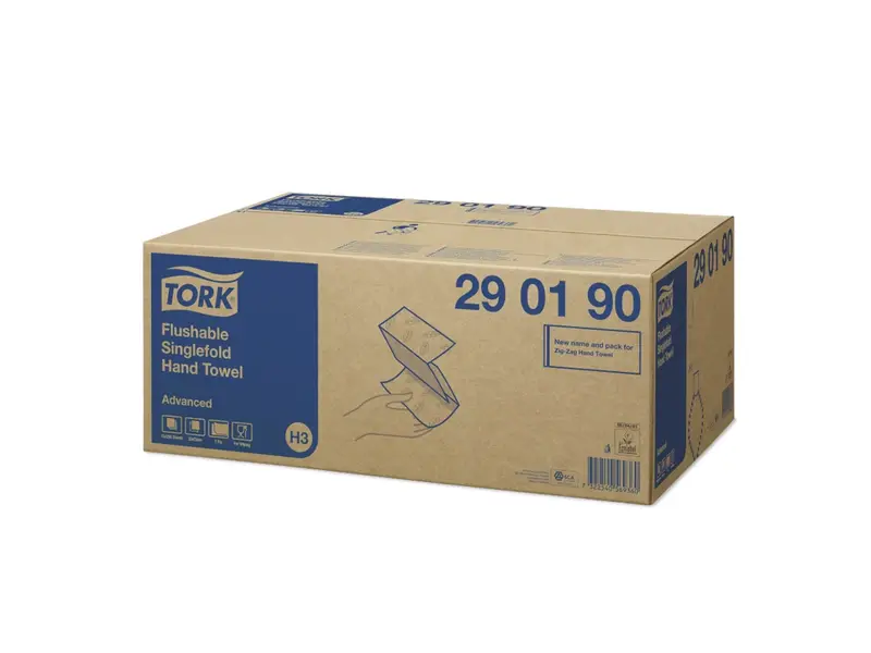 Tork oplosbare papieren handdoeken Z-vouw H3 2-laags wit