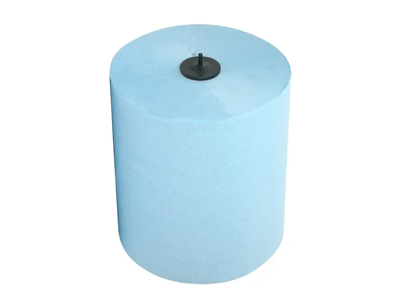 Euro Products Matic Plus handdoekrol met dop cellulose 2-laags 150 meter blauw
