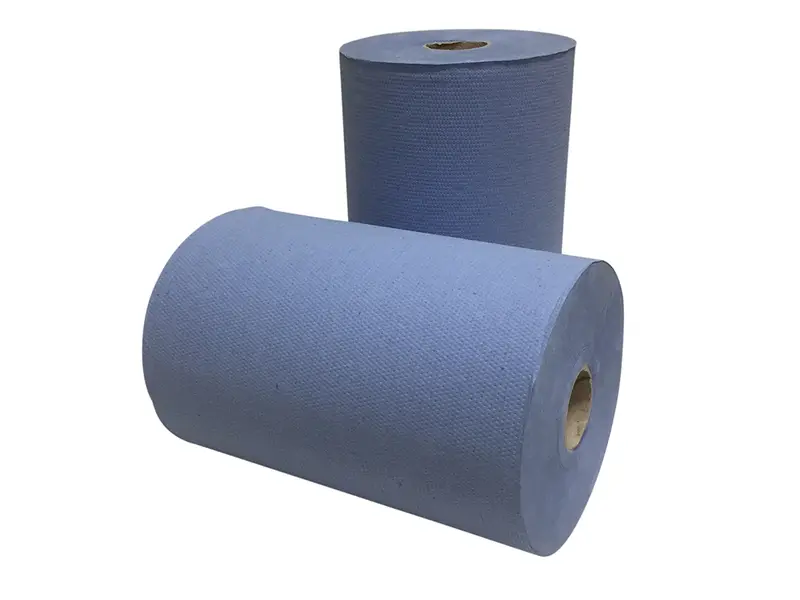 Euro Products handdoekrol cellulose verlijmd 3-laags 80 meter blauw