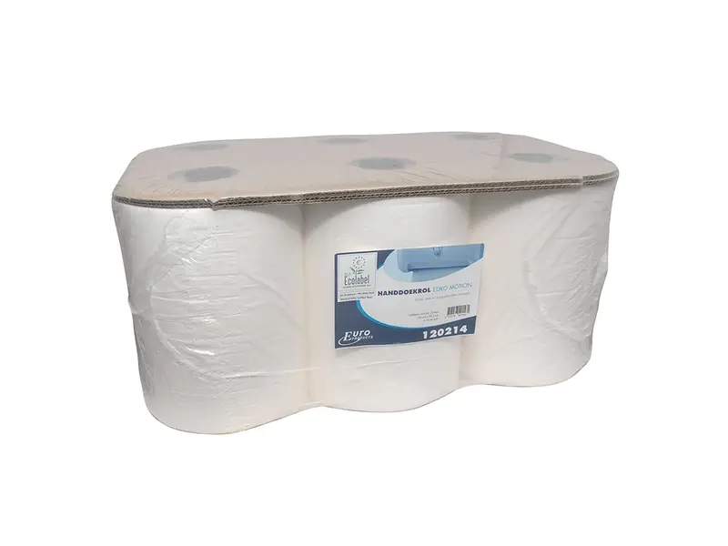 Euro Products Motion handdoekrol cellulose 2-laags verlijmd 140 meter wit