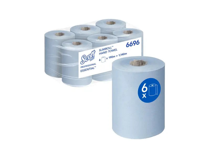 Kimberly-Clark Scott 6696 handdoekrol 1-laags 190 meter blauw