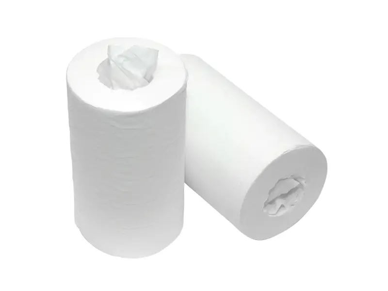 Euro Products poetspapier mini coreless 1-laags cellulose 120 meter wit