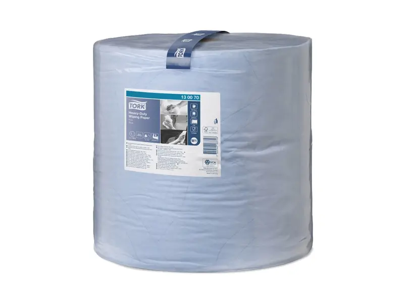 Tork poetspapier industrierol Heavy-Duty W1 2-laags 340 meter blauw