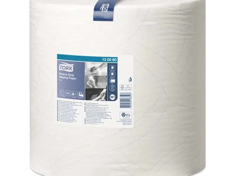 Tork poetspapier industrierol Heavy-Duty 2-laags W1 wit