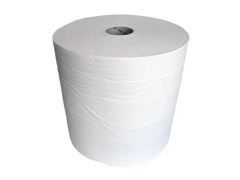 Euro Products poetspapier industrierol 2-laags cellulose 350 meter wit