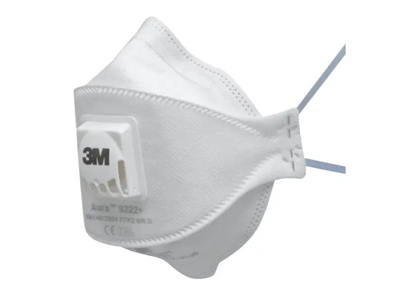 3M Aura 9322+ vouw-stofmasker FFP2 met uitademventiel