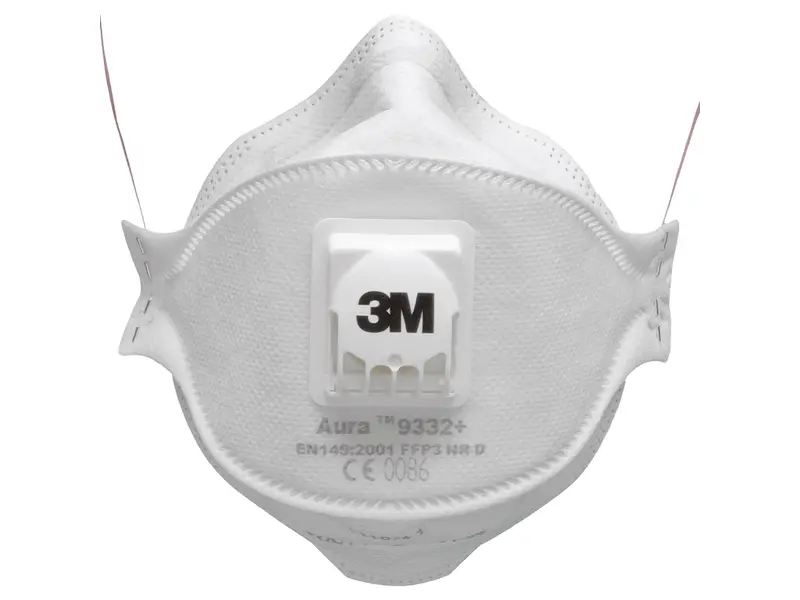 3M Aura 9332+ vouw-stofmasker FFP3 met uitademventiel