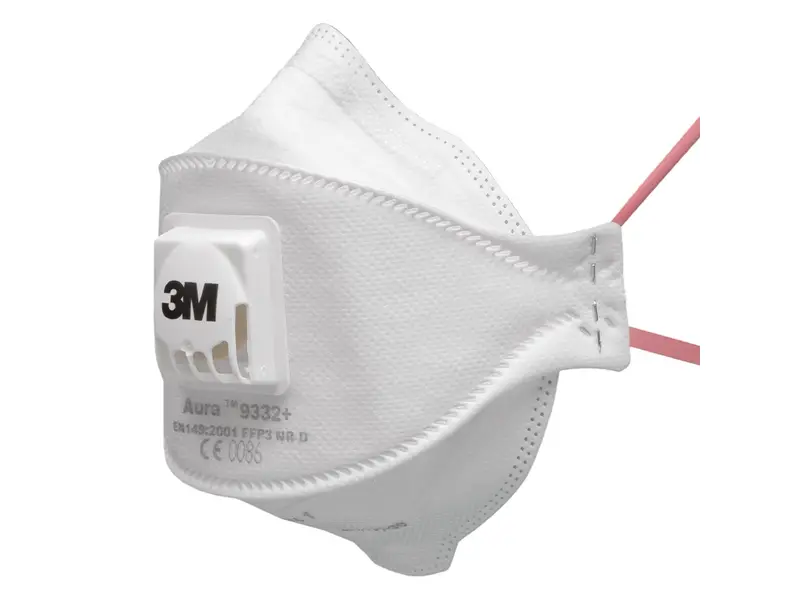 3M Aura 9332+ vouw-stofmasker FFP3 met uitademventiel