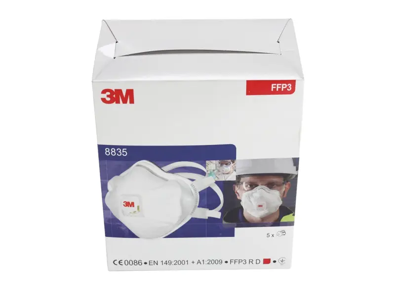 3M 8835+ stofmasker cup FFP3 R D V met uitademventiel
