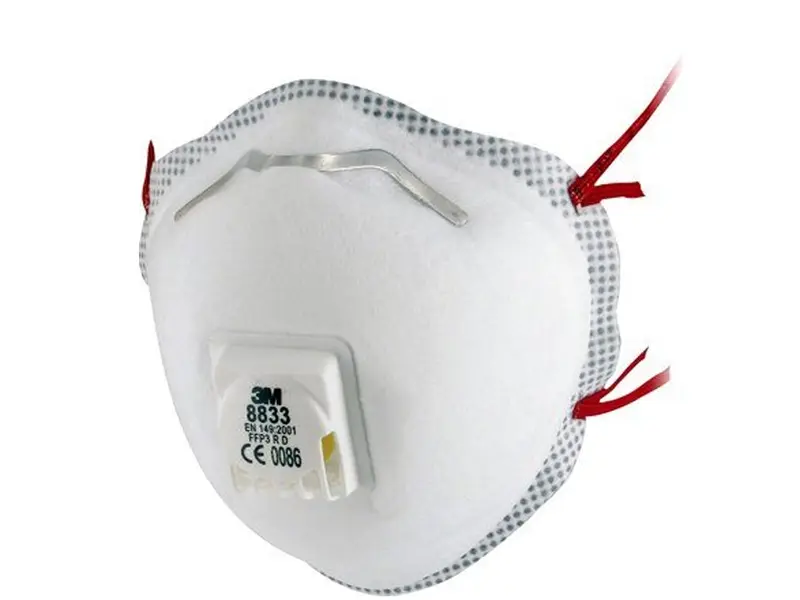 3M 8833 stofmasker cup FFP3 NR D V met uitademventiel
