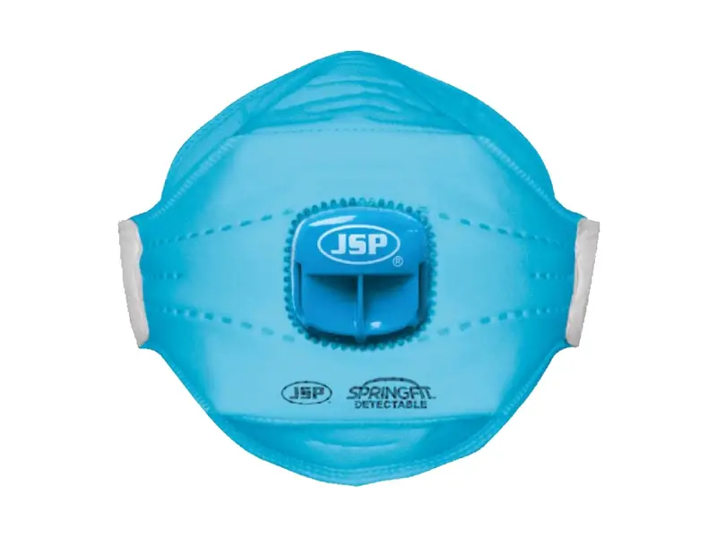 JSP SpringFit Blu 439ML stofmasker vouw FFP3 NR D met uitademventiel