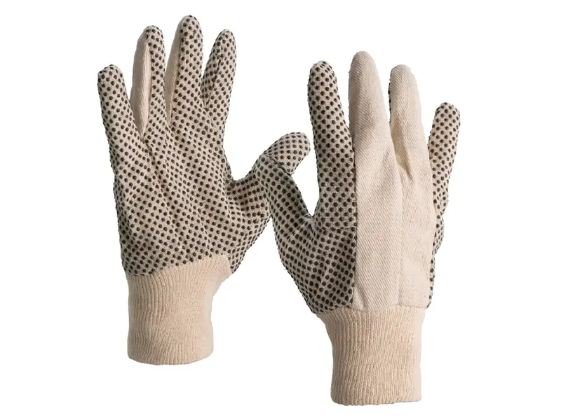 Handschoen katoen met PVC polkadots algemeen gebruik