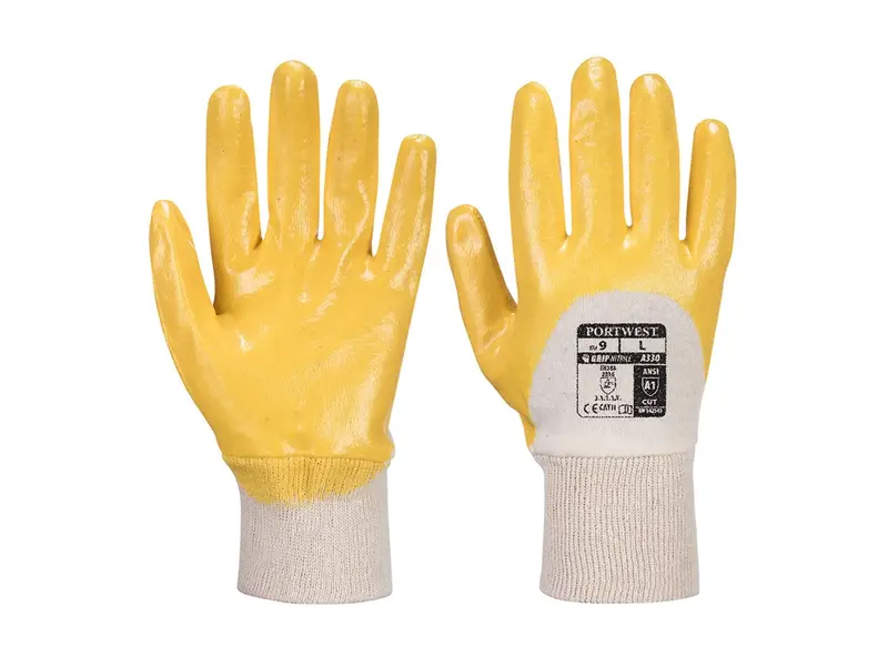Portwest A330 handschoen nitril mechanische bescherming geel