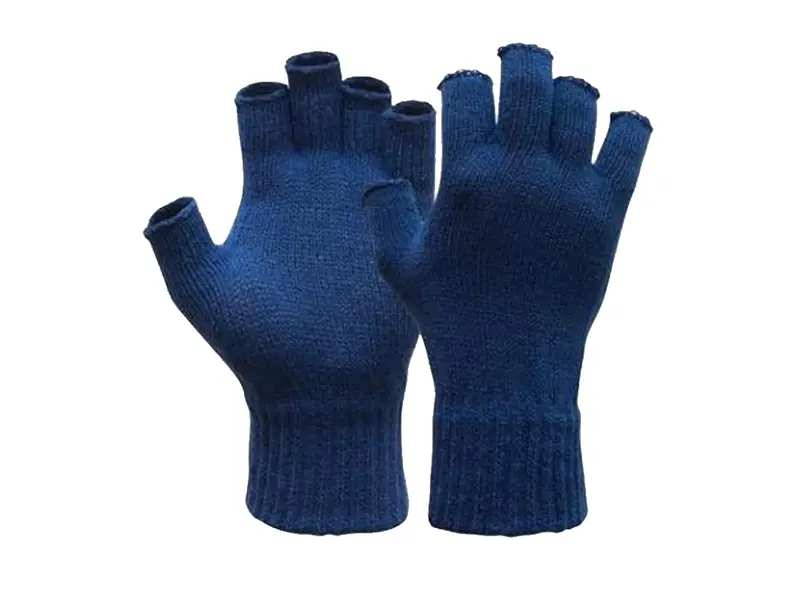 Oxxa Knitter 14-371 handschoen/polsmof acryl halve vingers blauw
