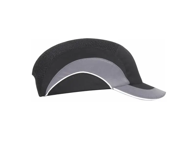 JSP HardCap A1+ stootpet HDPE korte klep 50 mm zwart/grijs