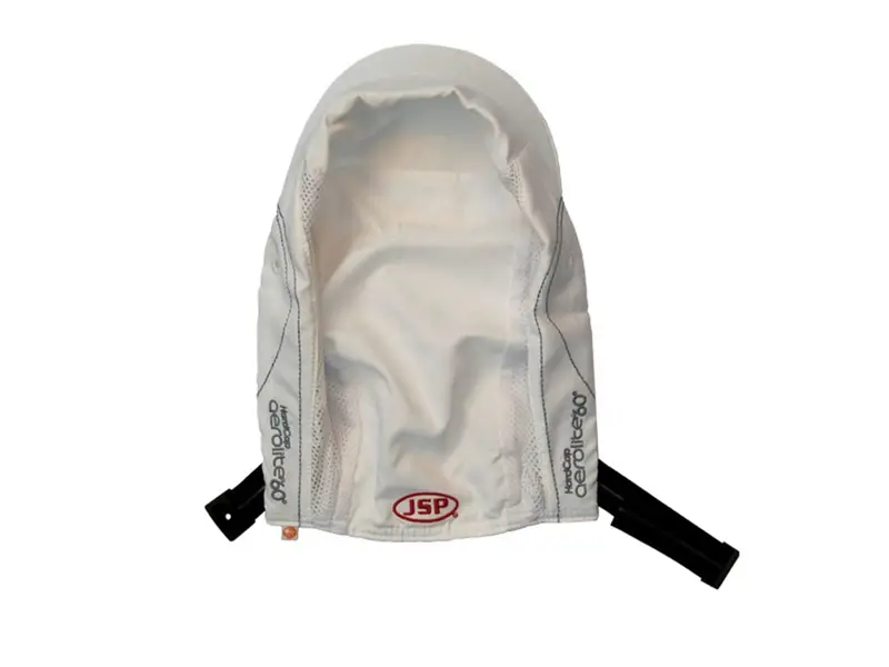 Hoes voor JSP HardCap Aerolite 60 stootpet micro klep 25 mm wit