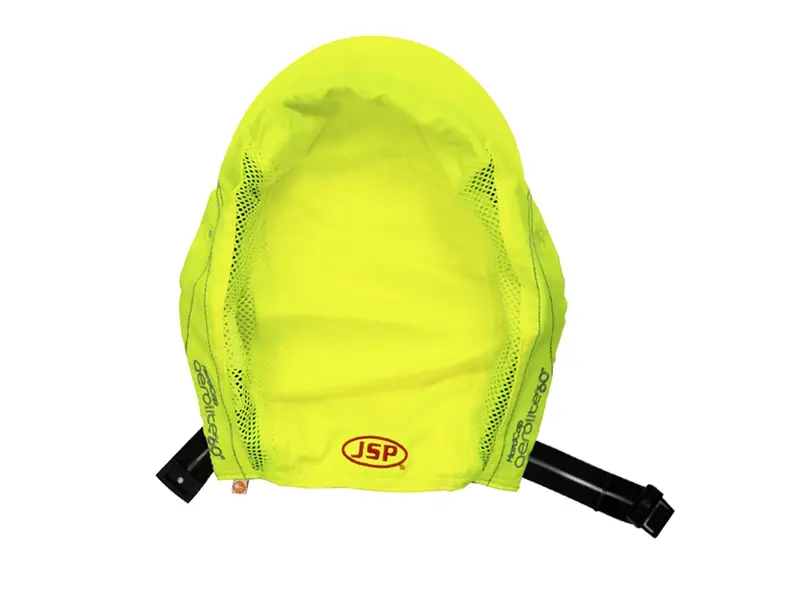 Hoes voor JSP HardCap Aerolite 60 stootpet micro klep 25 mm fluo geel
