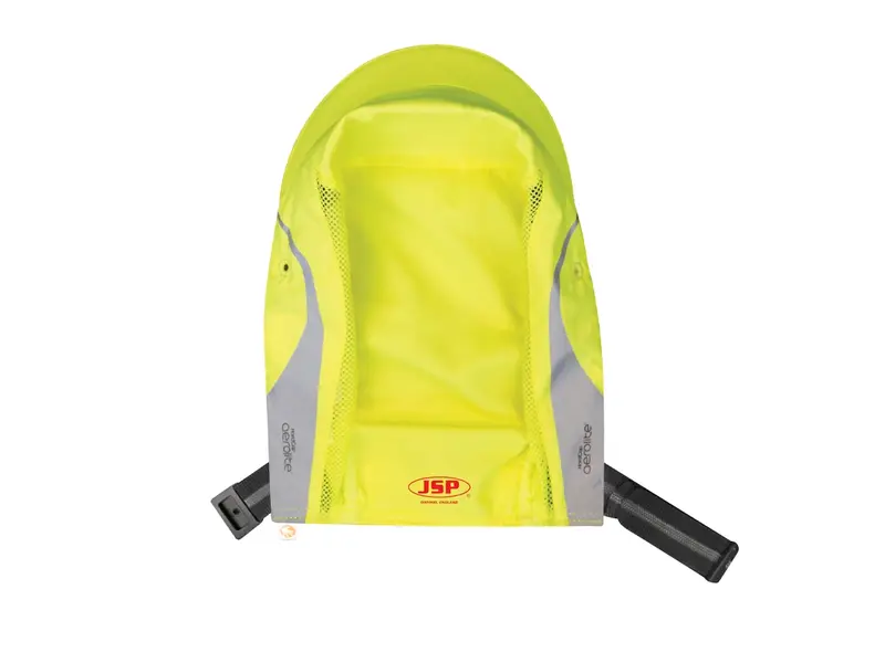 Hoes voor JSP HardCap Aerolite stootpet micro klep 25 mm fluo geel