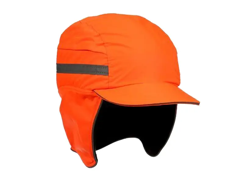 3M First Base 3 Winter stootpet ABS korte klep 55 mm fluo oranje