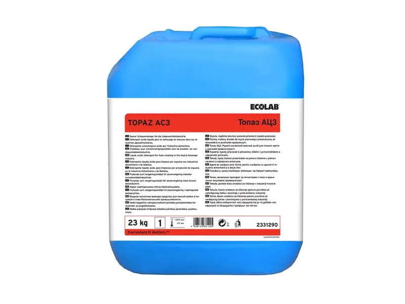 Ecolab Topaz AC3 zuur schuimreinigingsmiddel voedingsindustrie 23 kg
