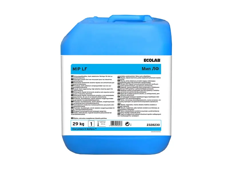 Ecolab MIP LF zeer sterk alkalisch reinigingsmiddel 29 kg