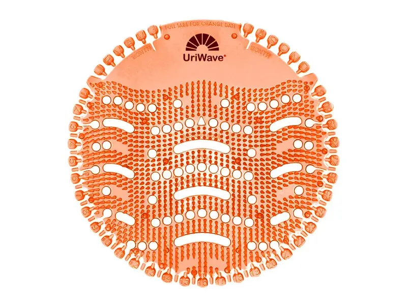 Desinfecterende urinoir matten Uriwave Mango oranje