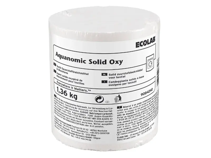 Ecolab Aquanomic Solid Oxy wasmiddel zuurstofbleek 1360 gr