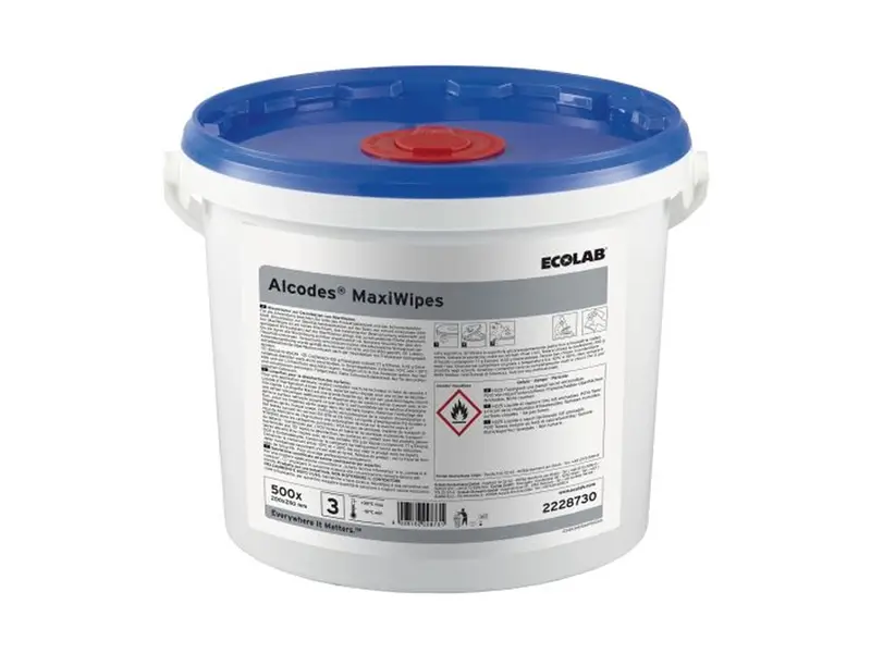 Ecolab Alcodes MaxiWipes reinigings- en desinfectiedoekjes blauw