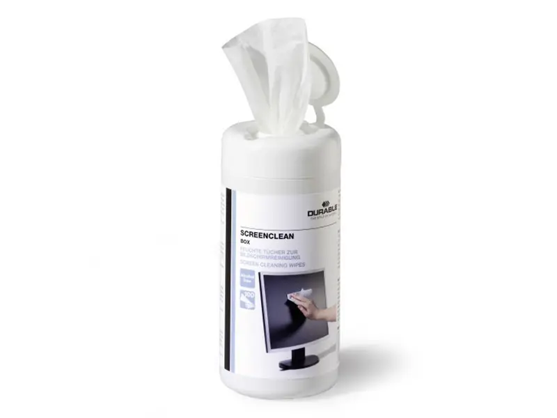 Durable Screenclean Box reinigingsdoekjes IT-apparatuur wit 12x100 st
