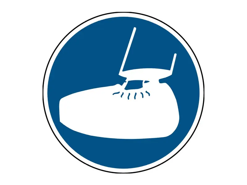 Sticker voetafscherming verplicht PIC 280 rond