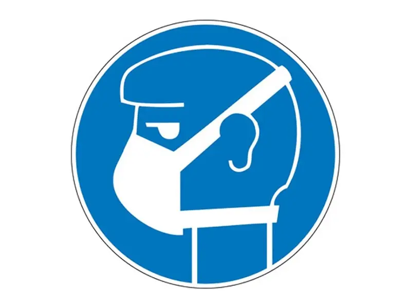 Sticker lichte ademhalingsbescherming verplicht PIC 267