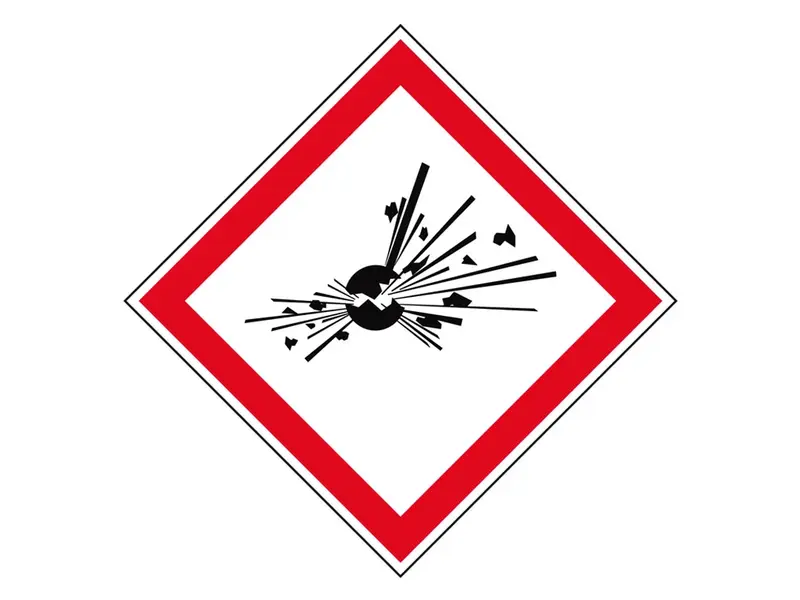 Sticker explosiegevaar PIC 1801