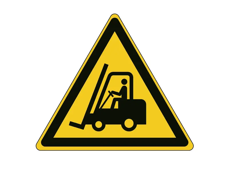 Sticker waarschuwing transportvoertuigen W014 driehoek