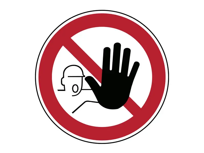 Sticker verboden toegang voor onbevoegden PIC 209 rond