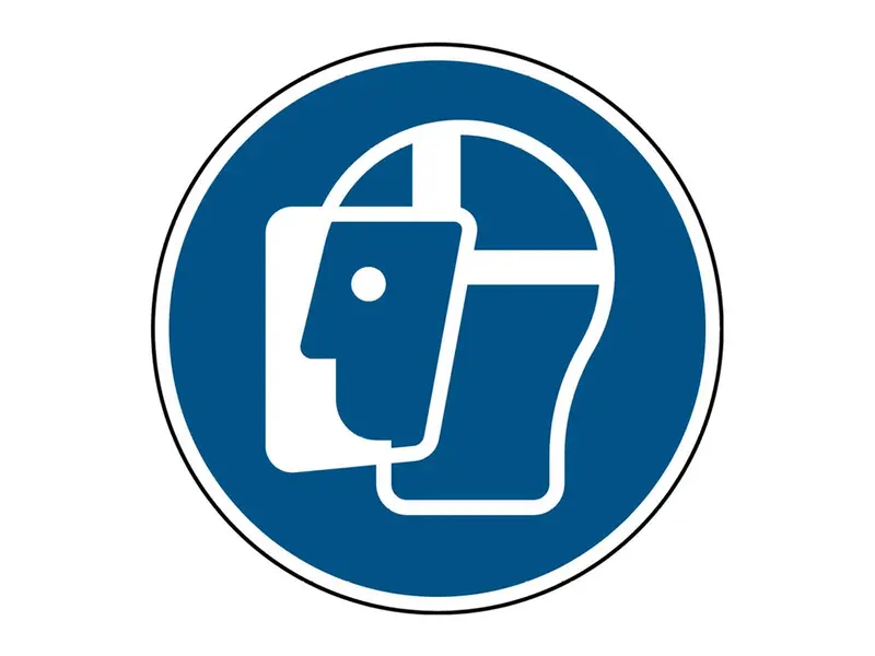 Sticker gelaatsbescherming verplicht M013 rond