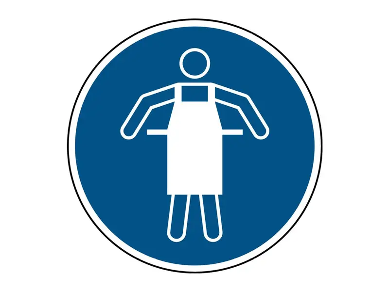 Sticker beschermschort verplicht M026 rond