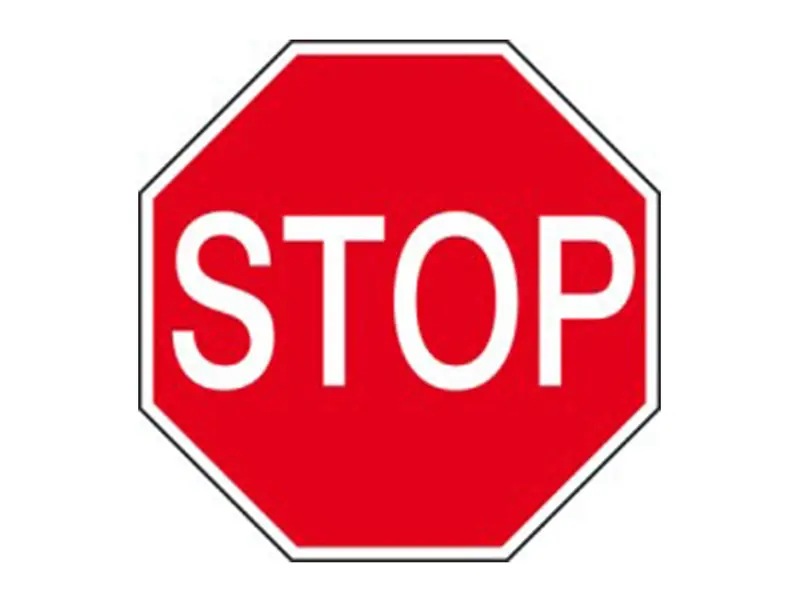 Vloersticker STOP D350 rond