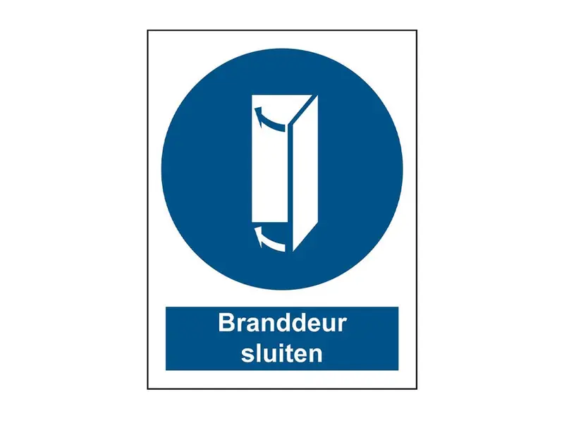 Brady sticker branddeur sluiten STN 1021 148x210 mm<linebreak>