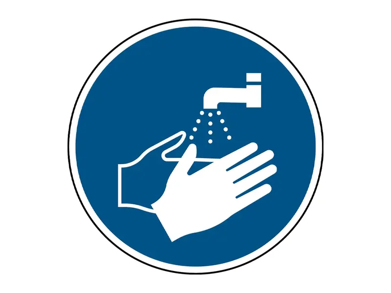 Sticker handen wassen verplicht M011 B-862