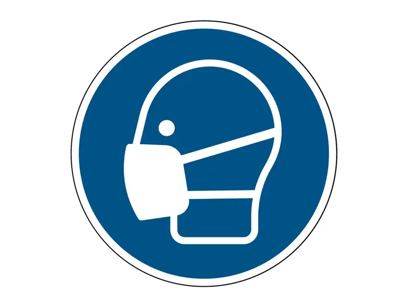 Sticker ademhalingsbescherming verplicht M016 B-862