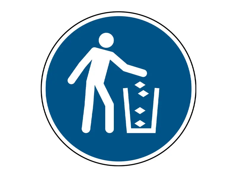 Sticker gebruik de vuilnisbak M030 B-863