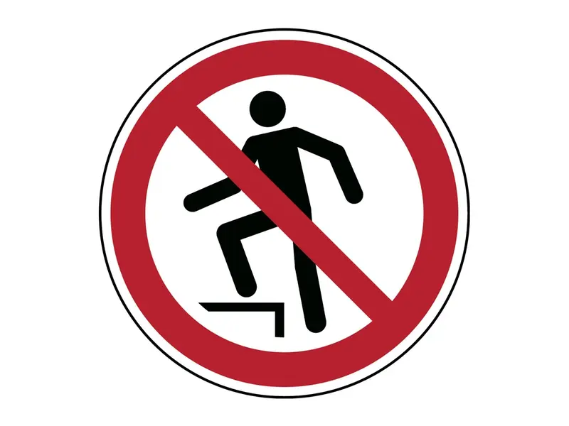 Sticker verboden oppervlak te betreden P019 B-862